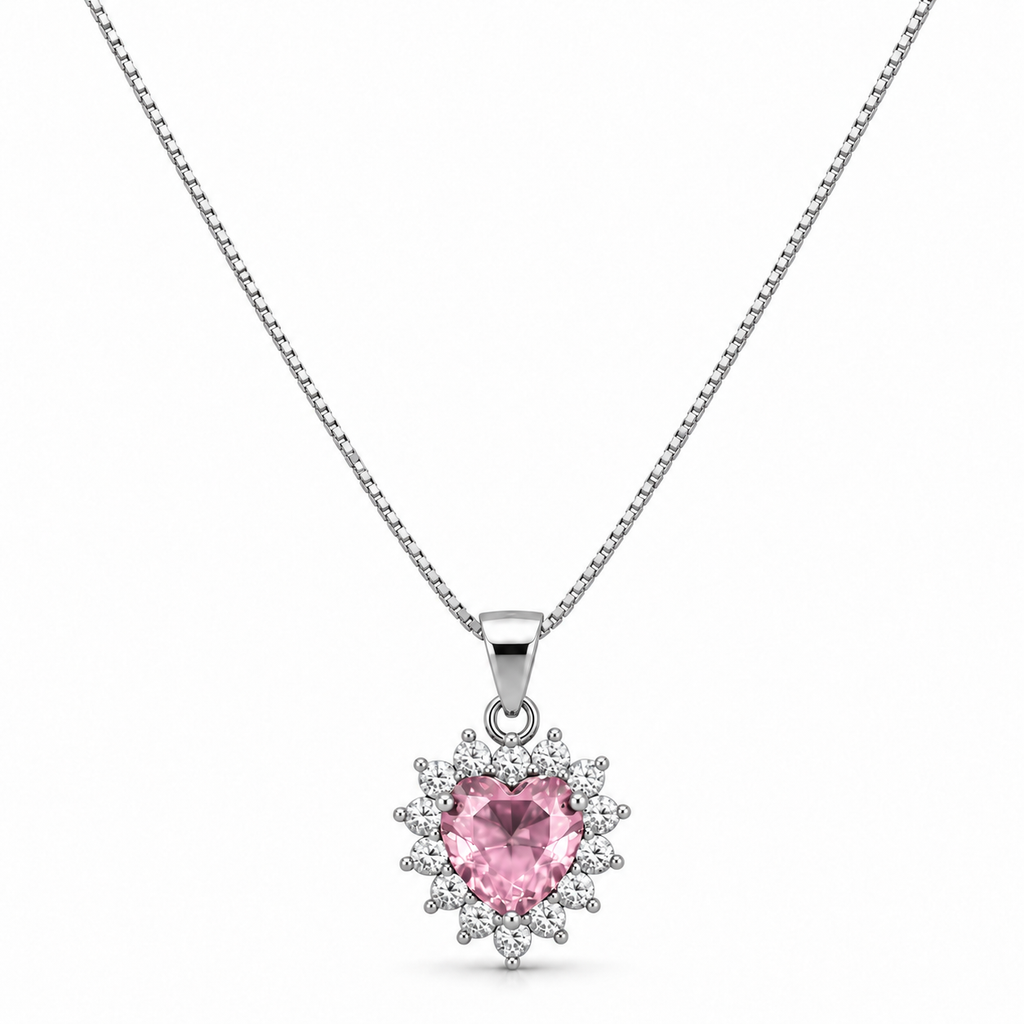 Collana Royal Cuore in Argento 925 Rodiato