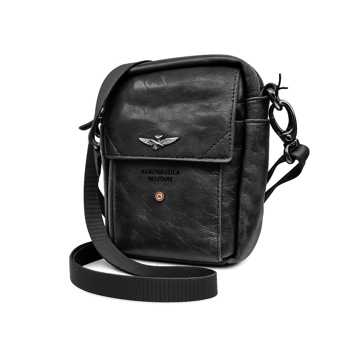 Tracolla Piccola Aeronautica Militare AM307 Vintage in Vera pelle
