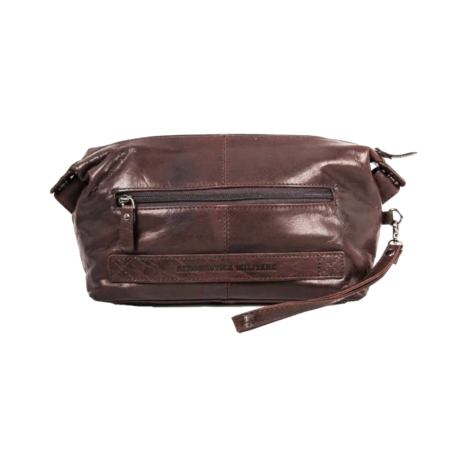 Pochette Necessaire Aeronautica Militare AM300 Vintage in Vera pelle