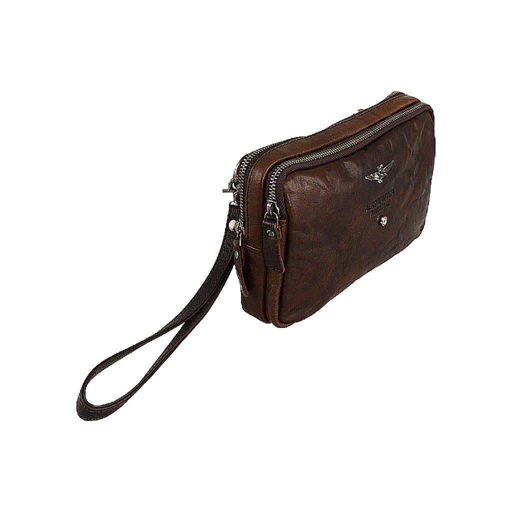 Borsello/Tracolla Aeronautica Militare AM309 Vintage in Vera pelle