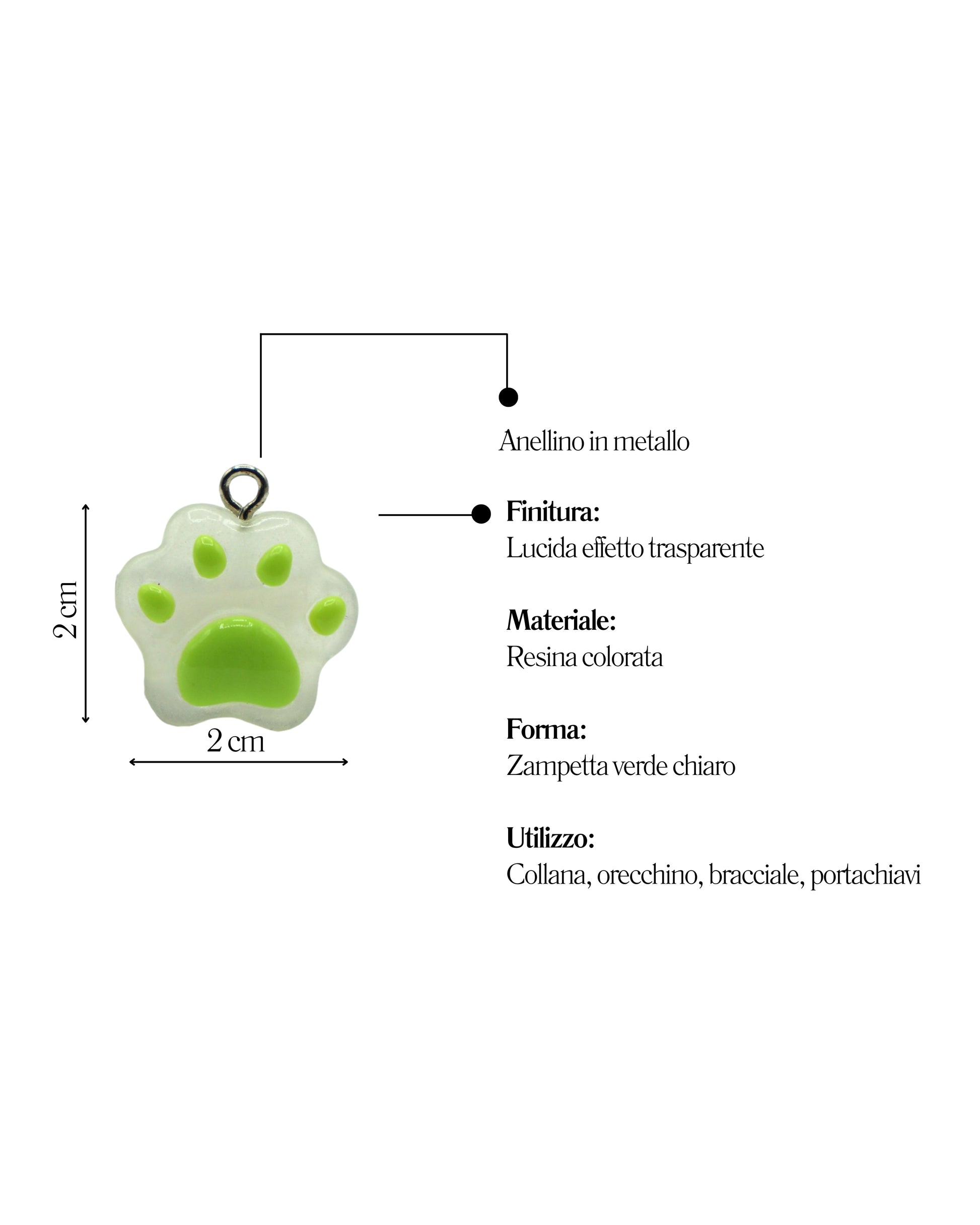 Charm Cuore "ZAMPA"
